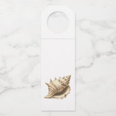 沿岸/ビーチ/航海の貝殻 ボトルネックタグ (正面)