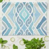 沿岸/ビーチ/青航海の色 キッチンタオル (折り畳み)