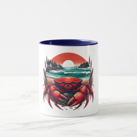 沿岸/メイン航海のカニ マグカップ (中央)