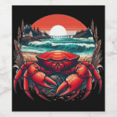 沿岸/メイン航海のカニ ワインラベル (シングルラベル)