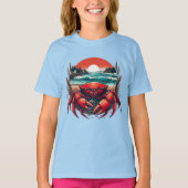 沿岸/メイン航海のカニ Tシャツ (正面)