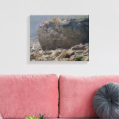 沿岸,ロッキービーチ,大きい石,海岸ユニーク, キャンバスプリント (インサイチュ (リビング))