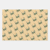 沿岸、航海のビーチ照合デザイン ラッピングペーパーシート (正面3)