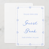 沿岸「Please Sign Our Guestbook」結婚の看板 (正面/裏面)