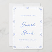 沿岸「Please Sign Our Guestbook」結婚の看板 (正面)