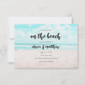 沿岸QRコード宛先ウェディング 招待状 (正面)