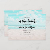 沿岸QRコード宛先ウェディング 招待状 (正面/裏面)