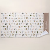 沿海のサマーパーソナライズドバチェロレッテパーティー ビーチタオル (正面)