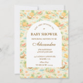 沿海トロピカルフルーツベイビーシャワー 招待状 (正面)