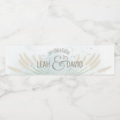 沿海植物婚礼 ペットボトルラベル (シングルラベル)