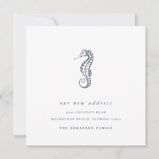 沿海航路の住所変更 案内状 (正面)