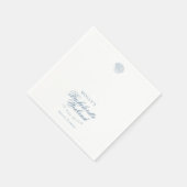 沿海青い貝殻の独身最後の夜 スタンダードカクテルナプキン (角)