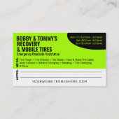 沿道の緊急回復の自動修復 名刺 (裏面)