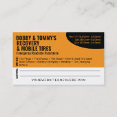 沿道の緊急回復の自動修復 名刺 (裏面)