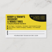 沿道の緊急回復の自動修復 名刺 (裏面)