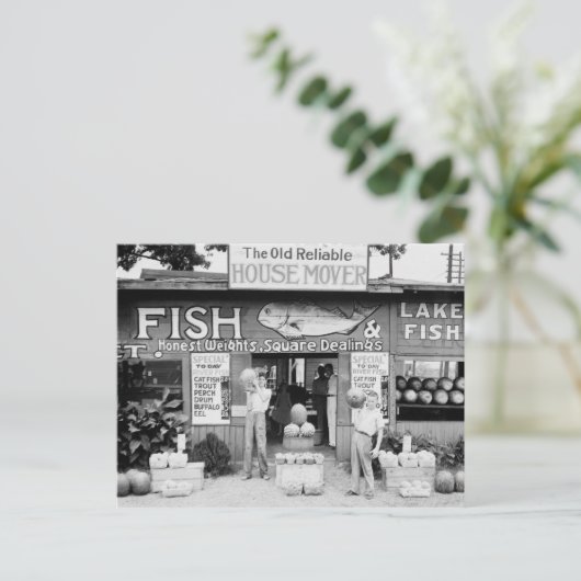 沿道市場， 1936 ポストカード (スタンド正面)