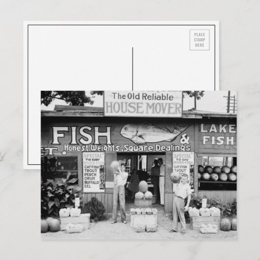 沿道市場， 1936 ポストカード (正面/裏面)