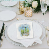 泉エレガント水 |花の鳩結婚の贅沢 スタンダードカクテルナプキン