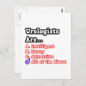泌尿器科医クイズ…ジョーク ポストカード (正面/裏面)