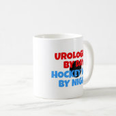 泌尿器科医ホッケー狂信者 コーヒーマグカップ (正面右)
