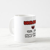 泌尿器科医…ワインのために働く コーヒーマグカップ (正面左)