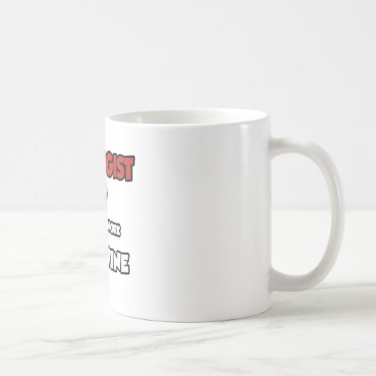泌尿器科医…ワインのために働く コーヒーマグカップ (右)