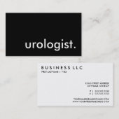 泌尿器科医。 名刺 (正面/裏面)