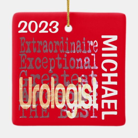 泌尿器科外科カスタム セラミックオーナメント (裏面)