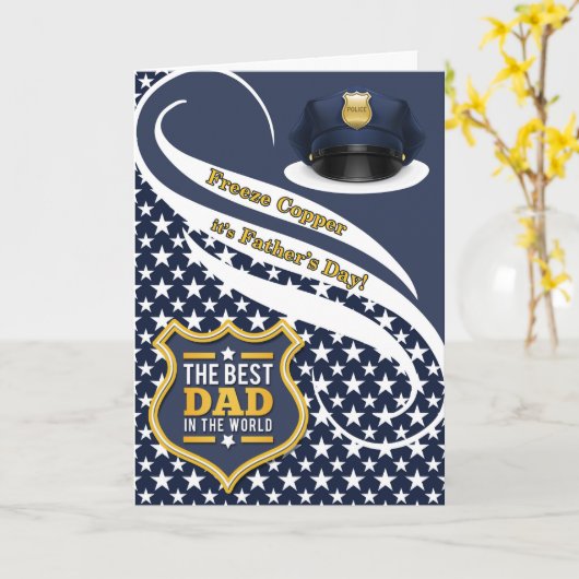 法おもしろい執行の父の日 カード (黄色い花)