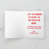 法おもしろい律の兄弟の誕生日挨拶状 カード (内部)