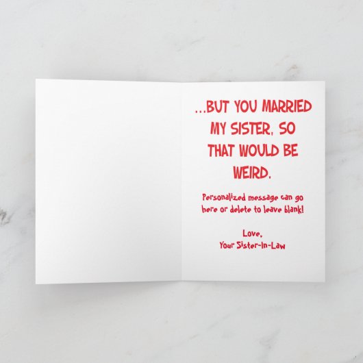 法おもしろい律の兄弟の誕生日挨拶状 カード (内部)