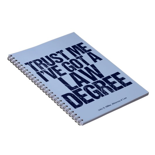 法おもしろい校卒業弁護パーソナライズされた士 ノートブック (右側)