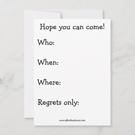 法おもしろい科卒業党招待状 招待状 (裏面)