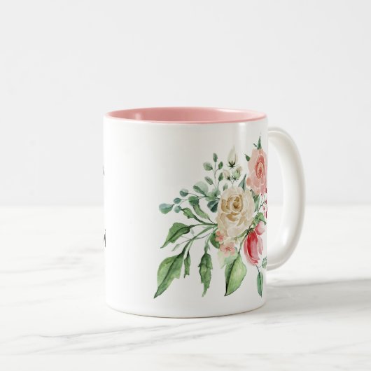 法かわいらし最高の界のフローラ ツートーンマグカップ (正面右)