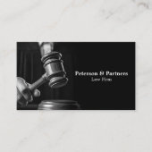 法と正義 | BWジャジャッジのゲベル・オン・ブラック 名刺 (正面)