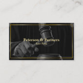 法と正義 | BWジャッジズゲベル金ゴールドブラック 名刺 (正面)