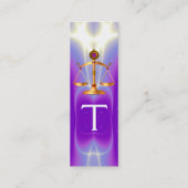 法のはかりで測金ゴールドモノグラムウルトラバイオレットパープル スキニー名刺 (裏面)