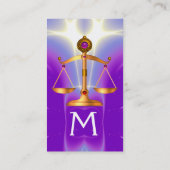 法のはかりで測金ゴールド,弁護士モノグラム紫外線 名刺 (裏面)