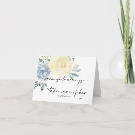 法の両親が花婿気にに贈結婚る カード (正面)