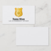 法の執行の名刺のテンプレート 名刺 (正面/裏面)