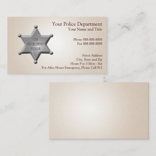 法の執行の名刺 名刺 (正面/裏面)