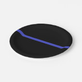 法の執行の薄いブルーラインプレート! ペーパープレート (アングル)