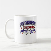 法の執行の誇り高い母 コーヒーマグカップ (左)
