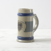 法の執行の隠退の盾パーソナライズされた ビールジョッキ (正面右)