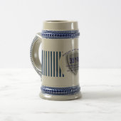 法の執行の隠退の盾パーソナライズされた ビールジョッキ (正面左)