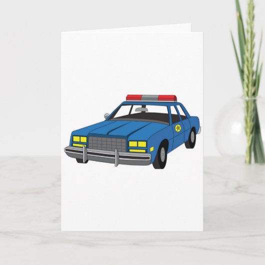 法の執行アカデミーの卒業生のパトカー カード (正面)