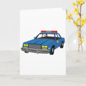 法の執行アカデミーの卒業生のパトカー カード (黄色い花)