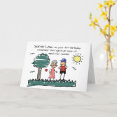 法の息子45番目の誕生日のユーモアのある棒の数字 カード (黄色い花)