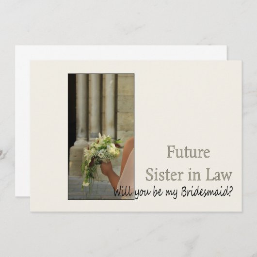 法の未来の姉が花嫁の付き添いになれ 招待状 (正面/裏面)