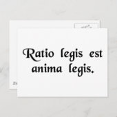 法の理由は法の精神だ。 ポストカード (正面/裏面)